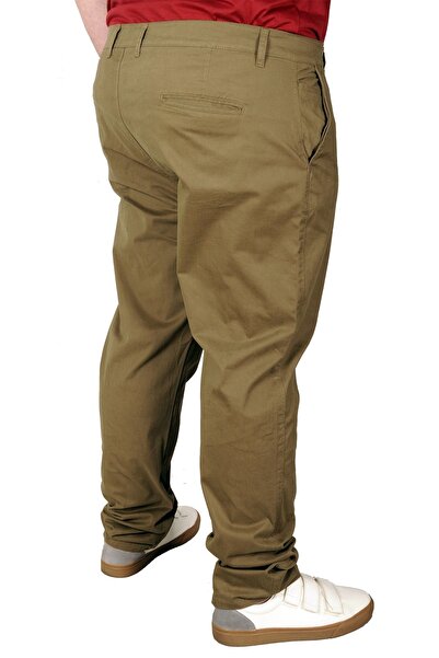 ModeXL Mode Xl Large Size Men's Trousers Linen Milano 20850 Khaki