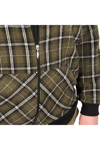 ModeXL Mode Xl Великий розмір Чоловічий світшот з капюшоном 20579 Хакі