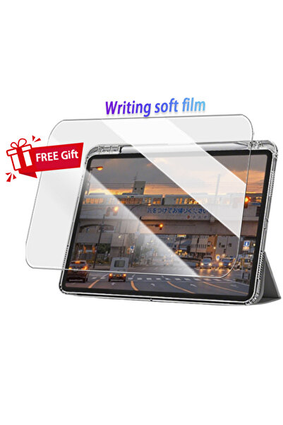 yaqeen iPad 11th (A16) & iPad 10th Generation 10.9 Inch Tpu Transparent Tri-Fold Stand Case With Pen Slot