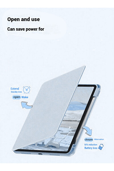 yaqeen iPad Air (M2) & iPad Pro (1st/2nd/3rd/4th) 11 Inch 360°Rotating Protective Case With Pen Slot