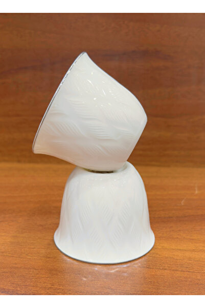 ALQANNAS 12-piece porcelain silver-lined coffee cups, elegant and high quality