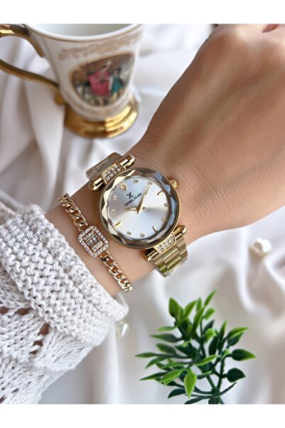 Daniel Klein Retro Vintage Model Çelik Kordon 3 Atm Suya Dayanıklı Kadın Kol Saati+Bileklik S13870.4