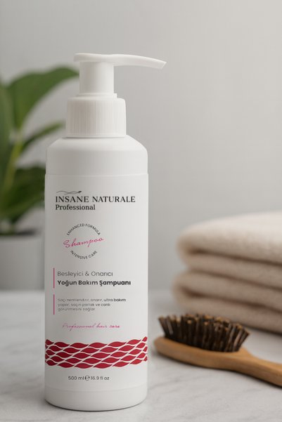 Insane Naturale Intensive Care Shampoo with Keratin and Natural Oils for Damaged Hair 500 ml