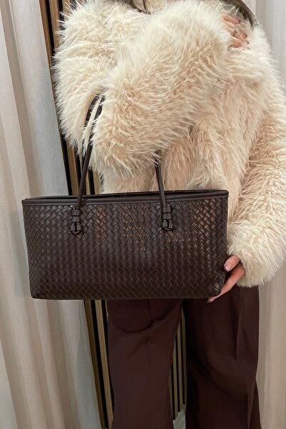 themoiss Women's Brown Lined Shoulder Bag with Inner Pocket Detail