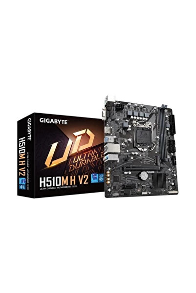 Gigabyte H510M H V2, rev.1.0, 3200Mhz, 2xDDR4, M.2, D-SUB, HDMI, 10-11.Nesil, LGA1200 Soket, Anakart