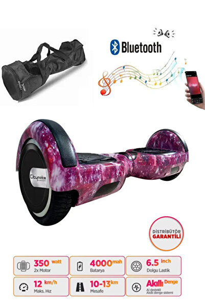 CityMate Elektrikli Kaykay Hoverboard Bluetooth Hoparlörlü 6.5 Inch Grafiti Desenli Çanta Hediye D13