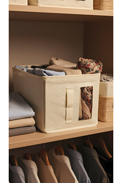 Handyol 1 τεμ. Αναδιπλούμενος οργανωτής ραφιών με ατσάλινο πλαίσιο 25x45x20cm Κρεμ οργανωτής ντουλάπας