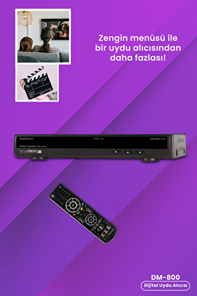 GOLDMASTER DM-800 Tüplü TV Uyumlu Scart Dijital Uydu Alıcısı