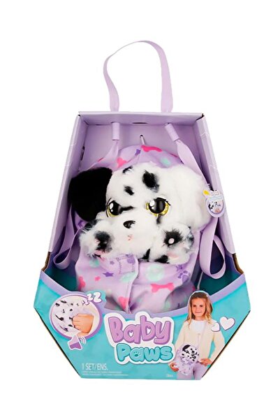 GIOCHI PREZIOSI Baby Paws Sesli Yavru Köpek Pelüş Dalmaçyalı Mor Çanta