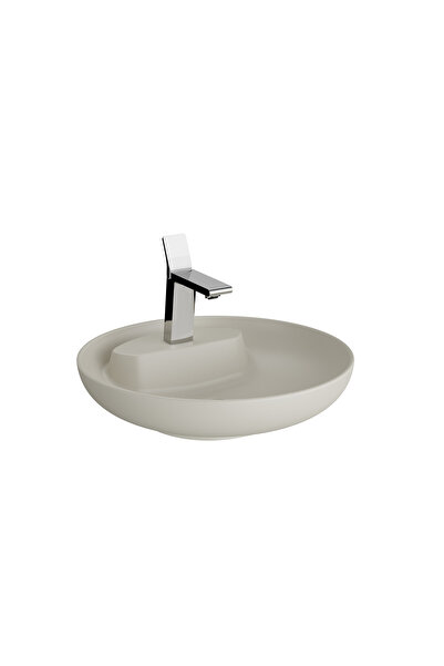 VitrA Memoria 5880B420-0563 Yuvarlak Çanak Lavabo, Clean, 50 cm, Bej