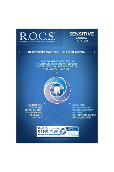 R.O.C.S. Sensitive Instant Relief Hassasiyete Karşı Diş Macunu Florürsüz 75 ml