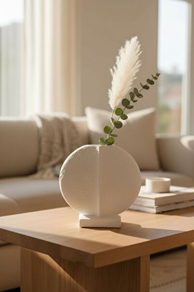 Casco فازة سيراميك بتصميم دائري أنيق