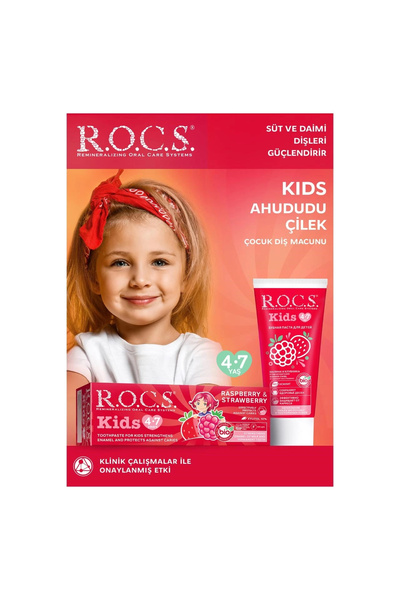 R.O.C.S. Rocs Kids 4-7 Yaş Ahududu-Çilek Diş Macunu 35 ml