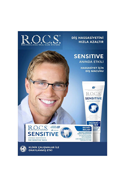 R.O.C.S. Sensitive Instant Relief Hassasiyete Karşı Diş Macunu Florürsüz 75 ml