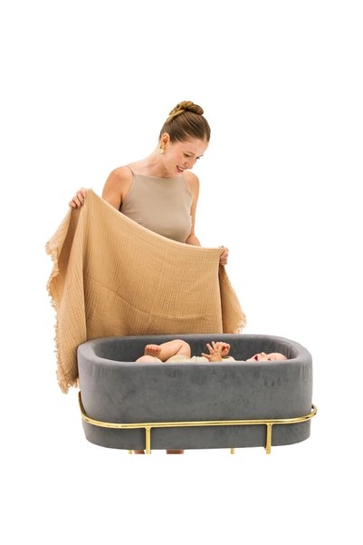miniboni 4-Layer Soft and Lightweight Muslin Baby Blanket