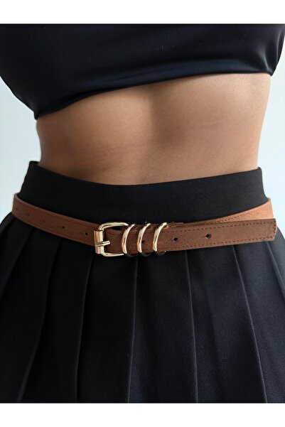 Fiori Thin Women's Belt Waist Belt with Square Buckle, Dress Belt, Skirt Belt, Trouser Belt