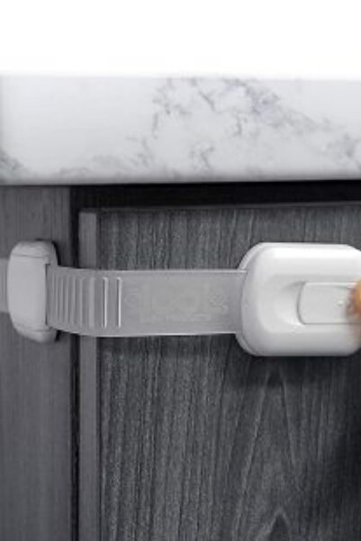 Miningaa Adjustable Multi-Purpose Latched Lock - White (3 Pieces)