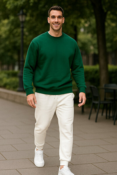 tetramoda Three Thread Compact Crew Neck Cotton Premium Oversize Tracksuit Set