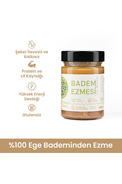 Lezzet Aslında %100 Badem Ezmesi 300 g – Şeker İlavesiz, Katkısız
