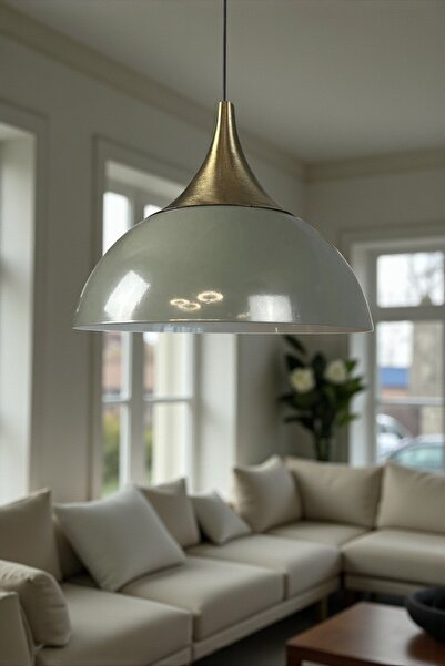 Bamyum Yimpi Antrasit Avize Tekli Sarkıt Eskitme Kubbe Başlık Salon Mutfak Kuaför Dekoratif Aydınlatma