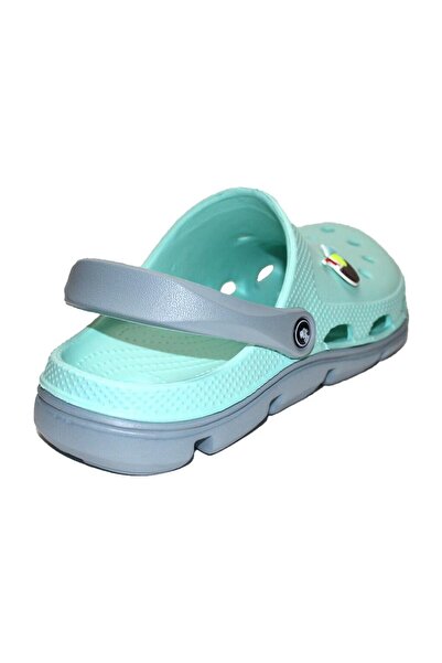 Jose Amorales Slippers/sandals, clogs, for women, EVA foam, gray and turquoise, size 36