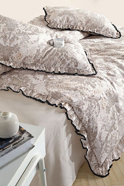 conzaliza Çift Kişilik Lüx Fırfırlı Nevresim Seti