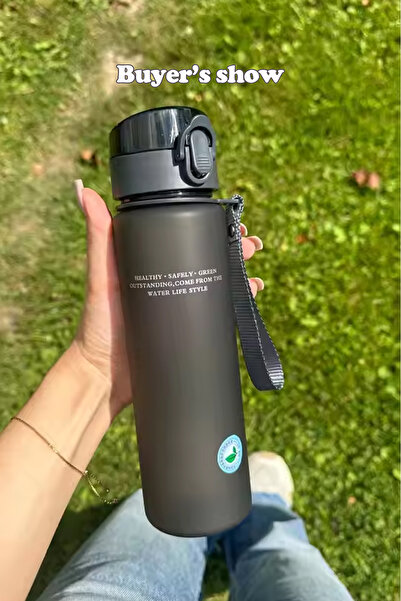 Choice زجاجة مياه رياضية عالية الجودة مقاومة للتسرب وخالية من مادة BPA بسعة 560 مل من العلامة التجارية الرمادية، للرحلات والمشي لمسافات طويلة، محمولة، المفضلة لدي