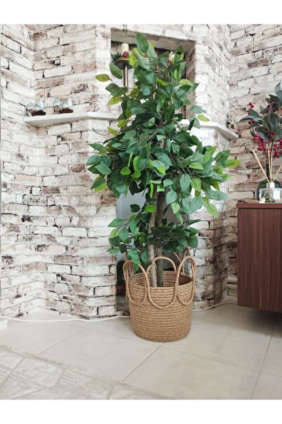 bayram taşcıoğlu home desing 25*20 Hasır Bambu Dekoratif Sepet Saksılık