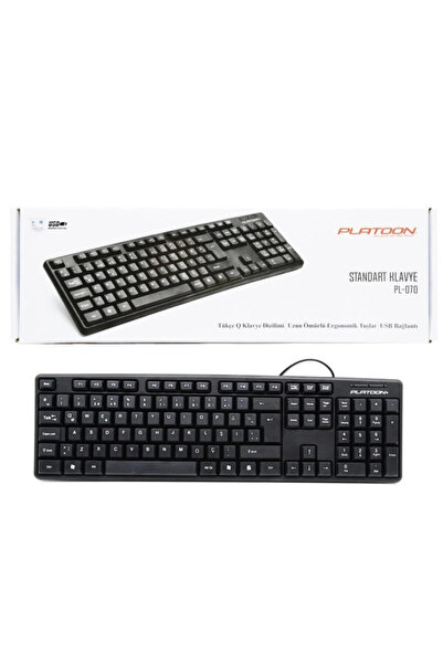 Platoon Pl-070 Kablolu Standart Usb Klavye Türkçe Q