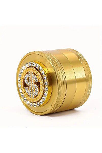 Habanos Grinder 5Cm Taşlı Şık Tasarım Mıknatıslı 4 katlı baharat öğütücü yapışmaz kaşıklı Hareketli Dolar