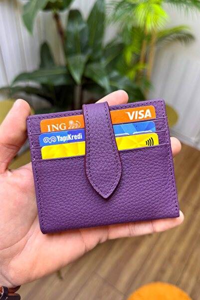 CüzCan Γυναικείο πορτοφόλι Flora Purple από γνήσιο δέρμα Κομψό και βολικό