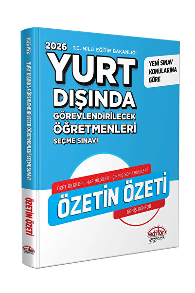 Editör Yayınevi 2026 MEB Yurt Dışında Görevlendirilecek Öğretmenleri Seçme Sı...