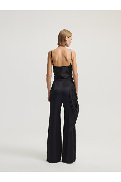 BAQA Shawl Detail Sequined Trousers