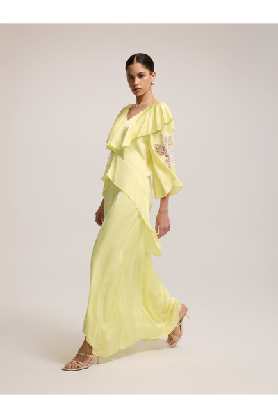 BAQA Lemon Dress with Sleeve Detail