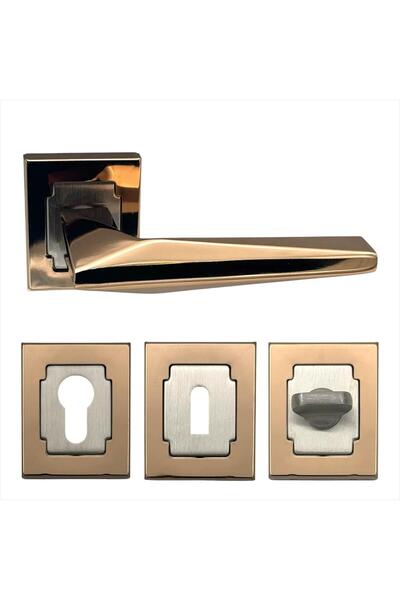 İyem SOFUOĞLU UZAY-LÜX ÇELİK KARE ROZETLİ ALBİFİRİN-SATEN (ODA) KAPI KOLU (TSE)