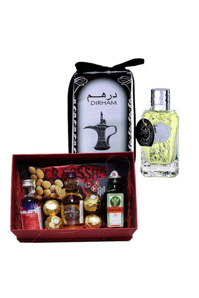 velve Pachet Nouvas,Parfum arabesc,Dirham 100ml,cadou Happy,selectie de bauturi alcoolice miniatura,Rosu