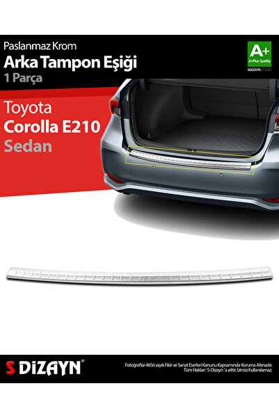 S Dizayn S-Dizayn Toyota Corolla Krom Arka Tampon Eşiği 2019 Üzeri 7520021
