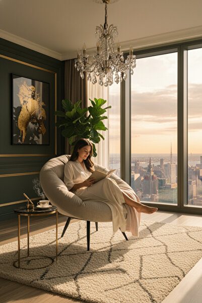 Home Ergonomik Şık Berjer Tekli Koltuk | Modern Tasarım & Üstün Konfor | Yast...