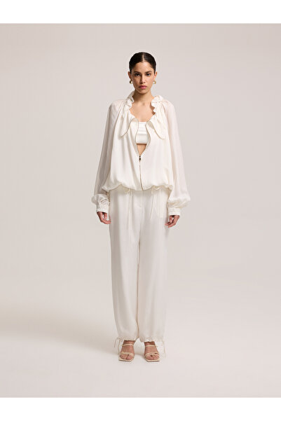 BAQA Zippered Gather Detail Blouse