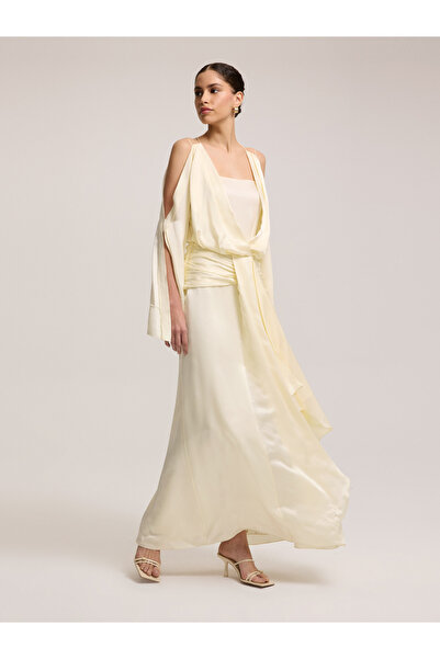 BAQA Thick Belt Detail Yellow Dress