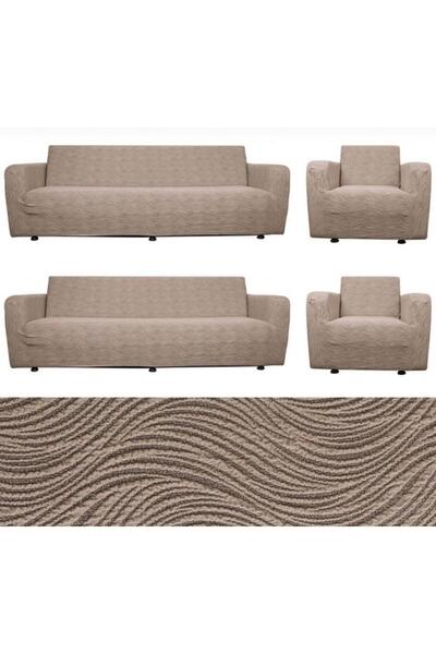 QARDAL Model simplu jacquard 3 3 1 1 Set de huse pentru scaune din cauciuc Huse pentru canapea extensibilă Huse pentru fotolii