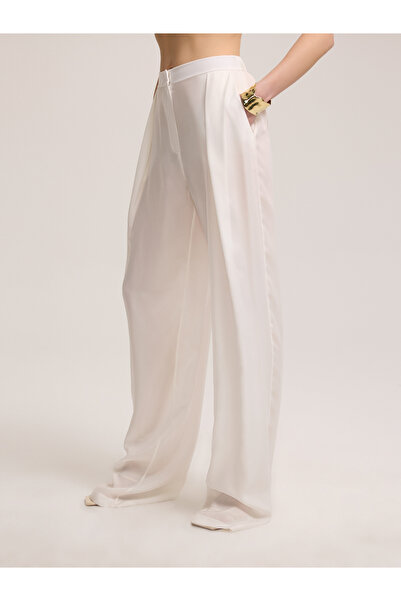 BAQA Wide Leg Cupro Trousers