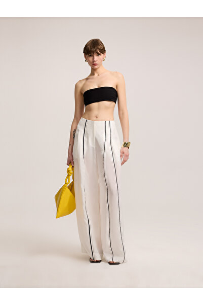 BAQA Stripe Detailed Cupro Trousers