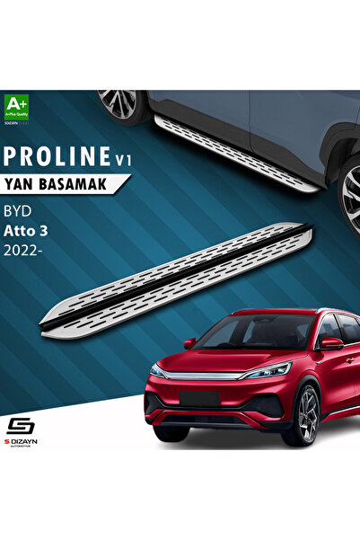 S Dizayn S-Dizayn BYD Atto 3 OEM Still Pro V1 Aluminyum Yan Basamak 183 Cm 20...