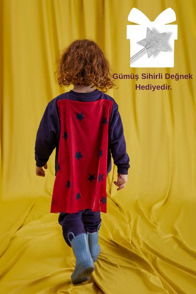 Miela Kids Pelerin Detaylı Sweatshirt - Gece Mavisi