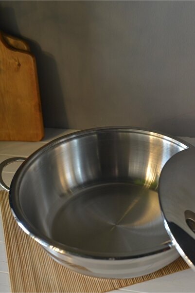 OMS PASLANMAZ 2006 Model 4.6 Lt Flat Steel Pot - 26X10 cm