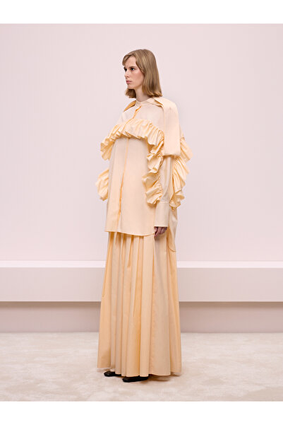 BAQA Salmon Colored Frill Detail Shirt