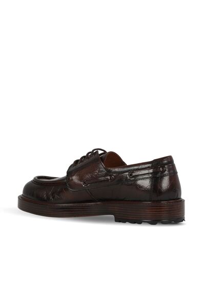 Bueno Shoes Brown Mexico Leather Men's Casual Shoes 34Ma26005