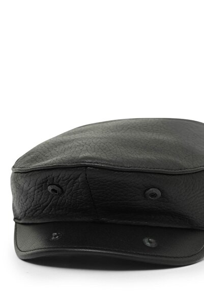 Bueno Shoes Black Leather-1 Classic Leather Men's Hat 01Mspk1001