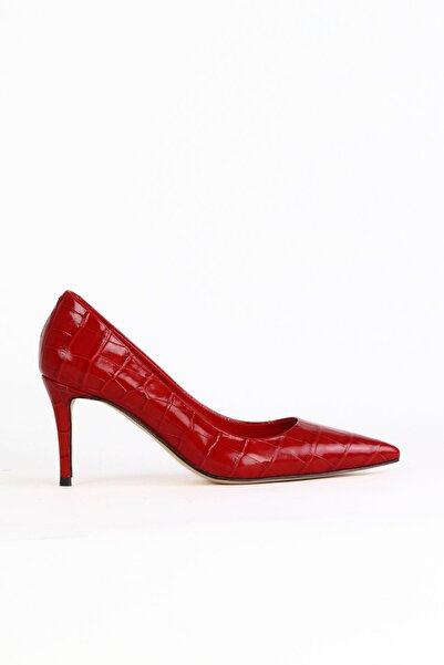 Bueno Shoes Red Crocodile Γυναικεία Παπούτσια με τακούνι 30wg22560